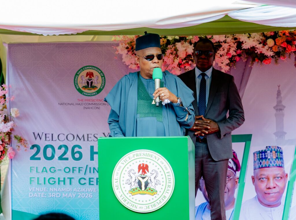Shettima Flags Off 2026 Hajj, Urges Pilgrims to Uphold Nigeria’s Values