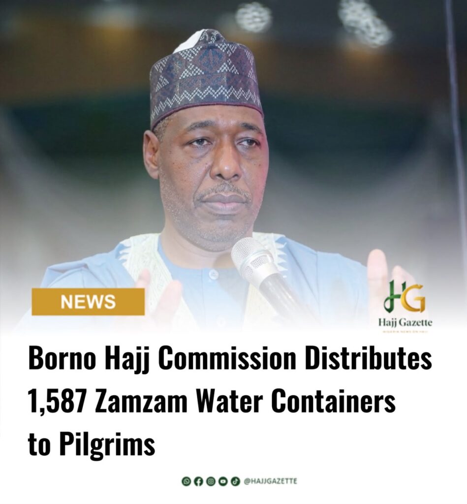 Borno Hajj Commission Distributes 1,587 Zamzam Water Containers to Pilgrims