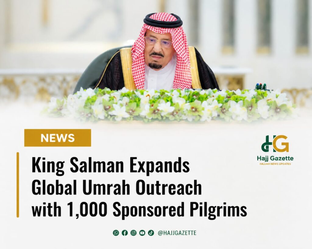 King Salman Expands Global Umrah Outreach with 1,000 Sponsored Pilgrims