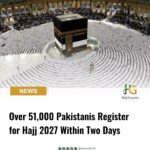 Over 51,000 Pakistanis Register for Hajj 2027 Within Two Days