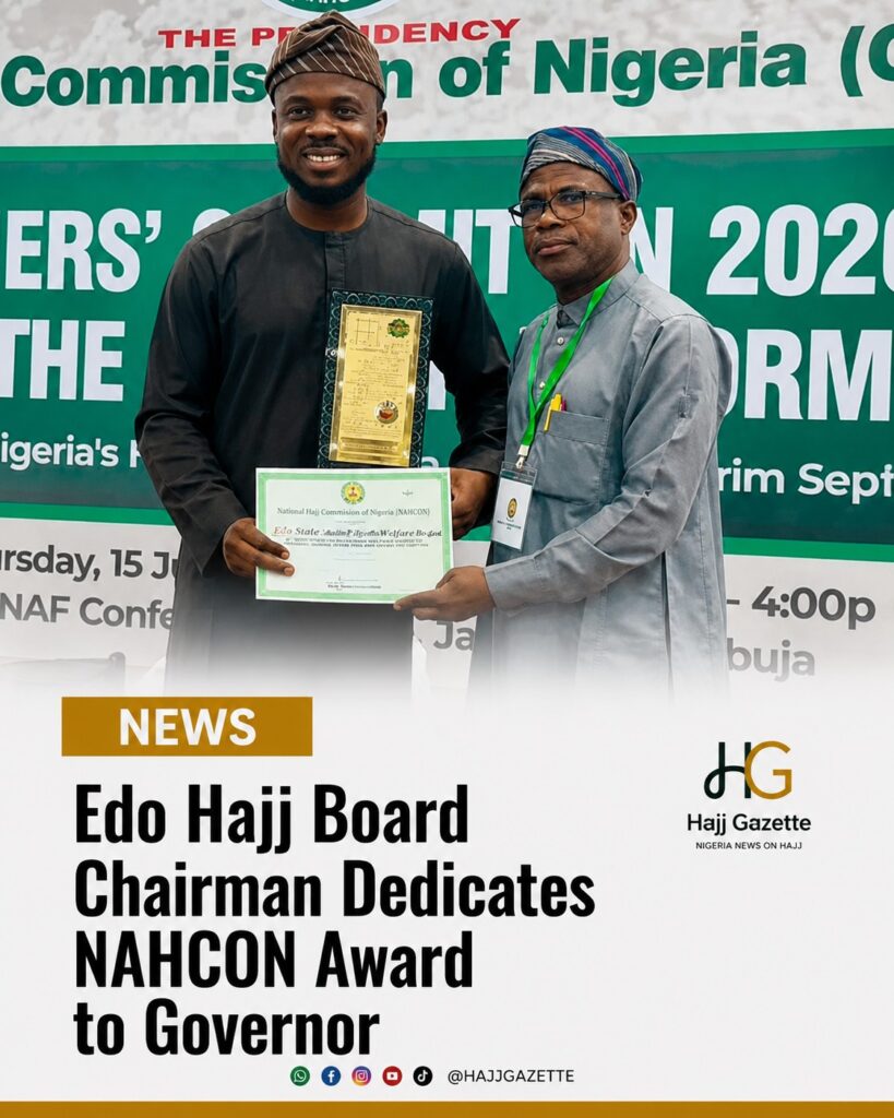 Edo Hajj Board Chairman Dedicates NAHCON Award to Governor